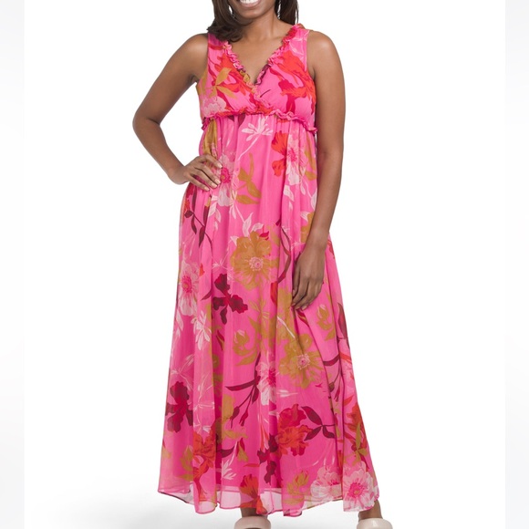 Taylor Floral Pink Maxi Dress - Picture 1 of 14